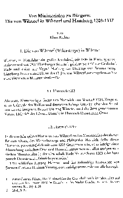 Vorschaubild von Von Ministerialen zu Bürgern : die von Wilstorf in Wilstorf und Hamburg ; 1203 - 1337