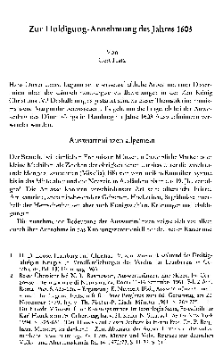 Vorschaubild von Zur Huldigung-Annehmung des Jahres 1603