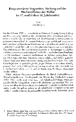 Vorschaubild von Programmierte Stagnation : Harburg und der Merkantilismus der Welfen im 17. und frühen 18. Jahrhundert