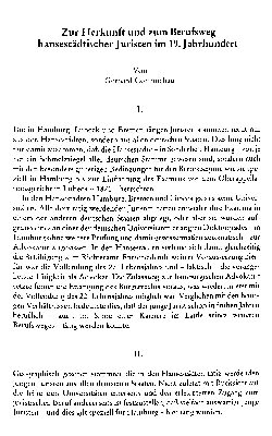 Vorschaubild von Zur Herkunft und zum Berufsweg hansestädtischer Juristen im 19. Jahrhundert