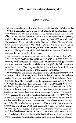 Vorschaubild von 1937 : nur ein unbedeutendes Jahr?