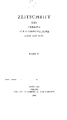 Vorschaubild von [Zeitschrift des Vereins für Hamburgische Geschichte]