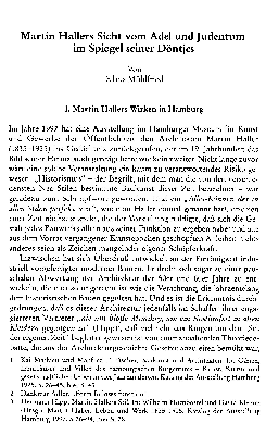 Vorschaubild von Martin Hallers Sicht vom Adel und Judentum im Spiegel seiner Döntjes