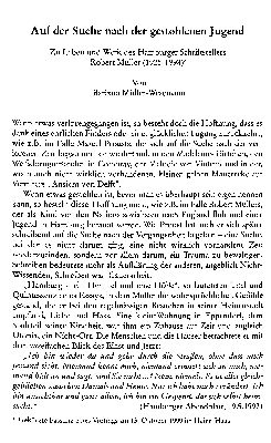 Vorschaubild von Auf der Suche nach der gestohlenen Jugend : zu Leben und Werk des Hamburger Schriftstellers Robert Muller ; (1925 - 1998)