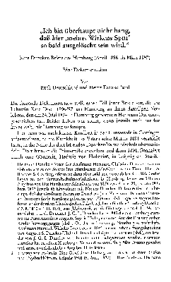 Vorschaubild von "Ich bin überhaupt nicht bang, daß hier '"eines Wirkens Spur"' so bald ausgelöscht sein wird", Käte Duncker, Briefe aus Hamburg, April 1896 bis März 1897, eine Dokumentation