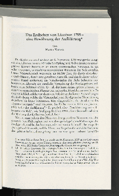 Vorschaubild von Das Erdbeben von Lissabon 1755 -
eine Bewährung der Aufklärung*