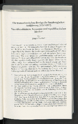 Vorschaubild von Die transatlantischen Bezüge der hamburgischen Aufklärung (1757-1817)
Von Blitzableitern, Kommerz und republikanischen Idealen