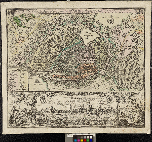 Vorschaubild von Hamburgum, celeberrima libera Imperii et Hanseatica civitas ac opulentissimum Emporium, circa Ostium Albis ad Mare Septentr.