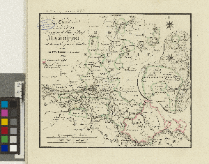 Vorschaubild von Charte vom Gebiet der Freyen und Hanse-Stadt Hamburg mit den angrenzenden Ländern