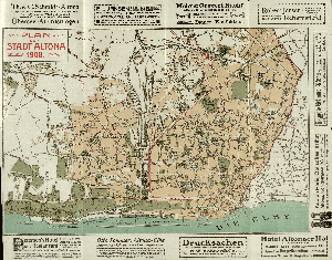 Vorschaubild von Plan der Stadt Altona 1908.
