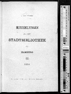 Vorschaubild von [Mitteilungen aus der Stadtbibliothek in Hamburg]