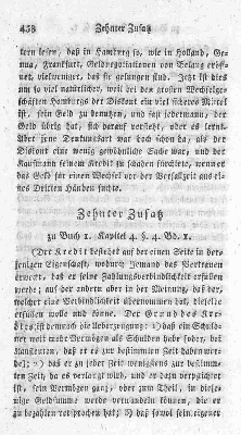 Vorschaubild von Zehnter Zusatz zu Buch 1. Kapitel 4. §. 4. Bd. 1.