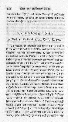 Vorschaubild von Vier und dreißigster Zusatz zu Buch 1. Kapitel 6. §. 35. Bd. 1. S. 109.