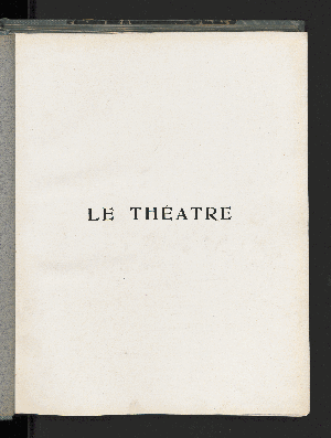 Vorschaubild von [Le théâtre]