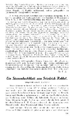 Vorschaubild von Ein Stammbuchblatt von Friedrich Hebbel.