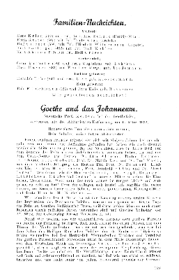 Vorschaubild von Goethe und das Johanneum.