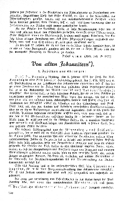 Vorschaubild von Von alten Johannitern.