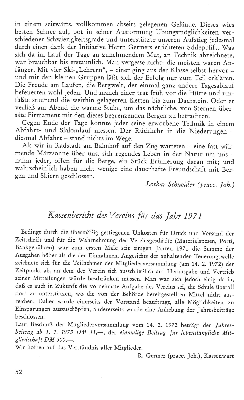 Vorschaubild von Kassenbericht des Vereins für das Jahr 1971