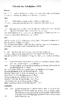 Vorschaubild von Chronik des Schuljahres 1972