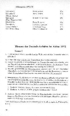 Vorschaubild von Themen der Deutsch-Aufsätze im Abitur 1972