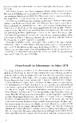 Vorschaubild von "Staatsbesuch im Johanneum" im Jahr 1871