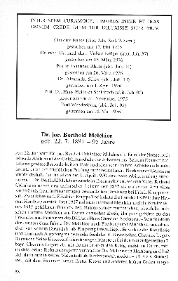 Vorschaubild von Dr. jur. Berthold Melchior