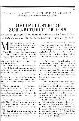 Vorschaubild von Discipulustrede zur Abiturfeier 1999