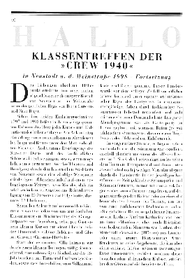 Vorschaubild von Klassentreffen der "Crew 1940"