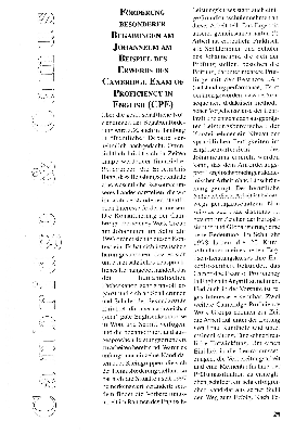 Vorschaubild von Förderung besonderer Begabungen am Johannem am Beispiel des Erwerbs des Cambridge Exam of Proficiency in English (CPE)