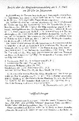 Vorschaubild von Bericht über die Mitgliederversammlung am 8.2.1965 um 20 Uhr im Johanneum