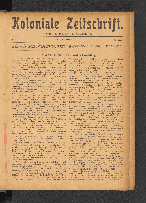 Vorschaubild von Nr. 1. Berlin, 1. Januar 1909. 10. Jahrgang