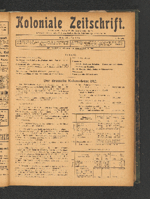 Vorschaubild von Der deutsche Kolonialetat 1912.