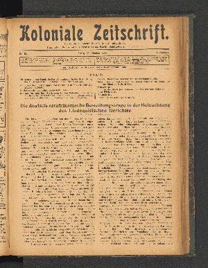 Vorschaubild von Die deutsch-ostafrikanische Besiedlungsfrage in der Beleuchtung des Lindequistischen Berichtes.