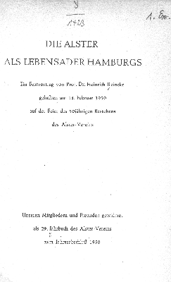 Vorschaubild von [Jahrbuch des Alstervereins e. V]