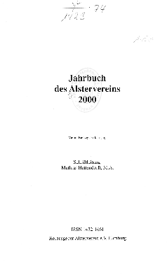 Vorschaubild von [Jahrbuch des Alstervereins e. V]