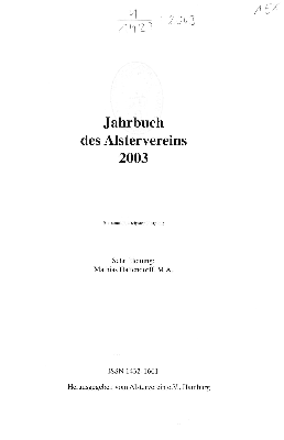 Vorschaubild von [Jahrbuch des Alstervereins e. V]