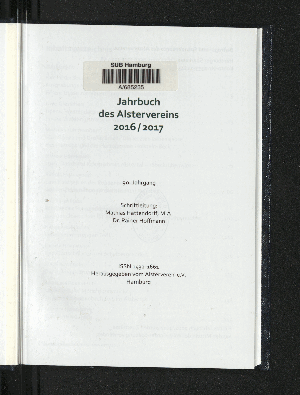 Vorschaubild von [Jahrbuch des Alstervereins e. V]