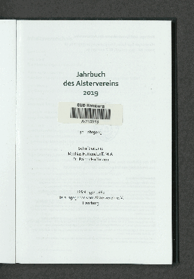 Vorschaubild von [Jahrbuch des Alstervereins e. V]