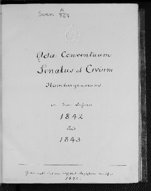 Vorschaubild von Acta Conventuum Senatus et Civium de Anno 1842