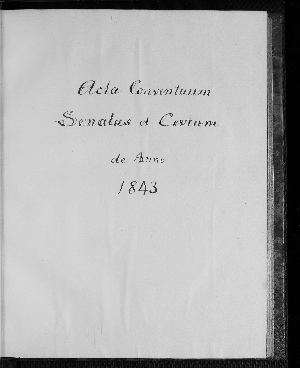 Vorschaubild von Acta Conventuum Senatus et Civium de Anno 1843