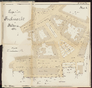Vorschaubild von Lageplan vom Fischmarkt zu Altona. 1895.