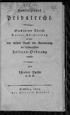 Vorschaubild von Erläuterung der hamburgischen Falliten-Ordnung