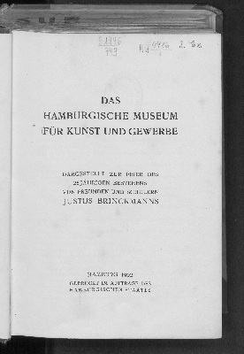 Vorschaubild von Das Hamburgische Museum für Kunst und Gewerbe