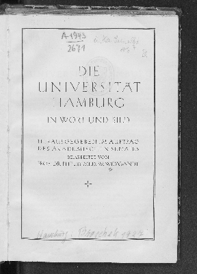 Vorschaubild von Die Universität Hamburg in Wort und Bild