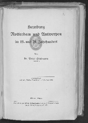 Vorschaubild von Hamburg, Rotterdam und Antwerpen im 19. und 20. Jahrhundert