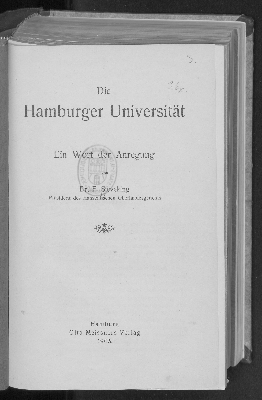 Vorschaubild von Die Hamburger Universität