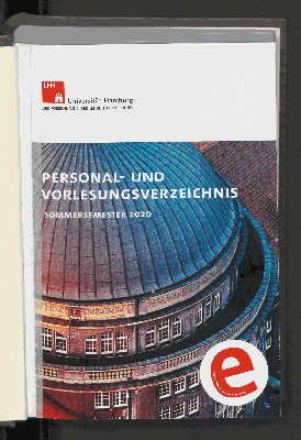 Vorschaubild von [Personal- und Vorlesungsverzeichnis // Hamburgische Universität]