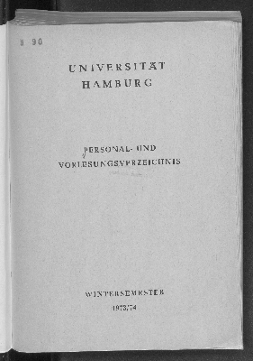 Vorschaubild von [Personal- und Vorlesungsverzeichnis // Hamburgische Universität]