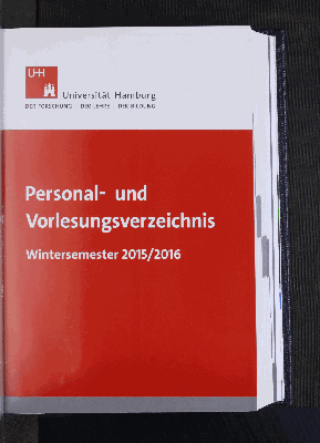 Vorschaubild von [Personal- und Vorlesungsverzeichnis // Hamburgische Universität]