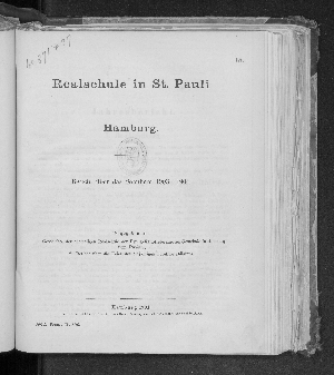 Vorschaubild von [Bericht // Realschule in St. Pauli zu Hamburg : über das Schuljahr]